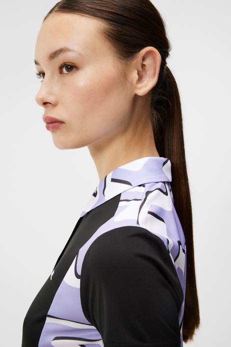 Women J.Lindeberg Bridge Wave Sweet Lavender Kristine Polo Clothing 8R621333