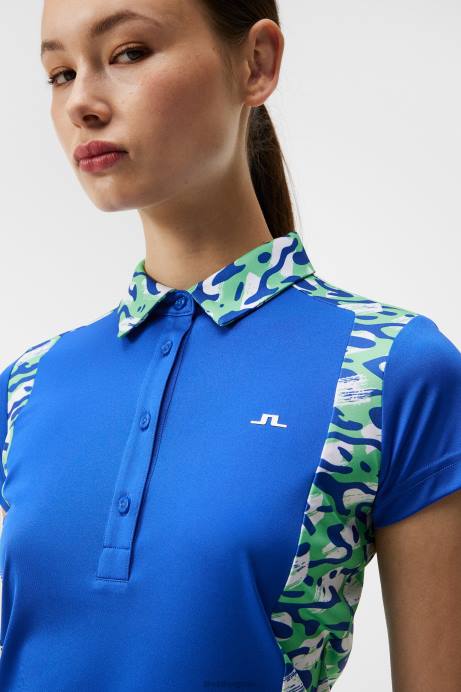 Women J.Lindeberg Caldera Jade Cream Kristine Polo Clothing 8R621332