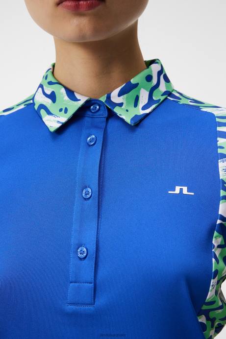 Women J.Lindeberg Caldera Jade Cream Kristine Polo Clothing 8R621332