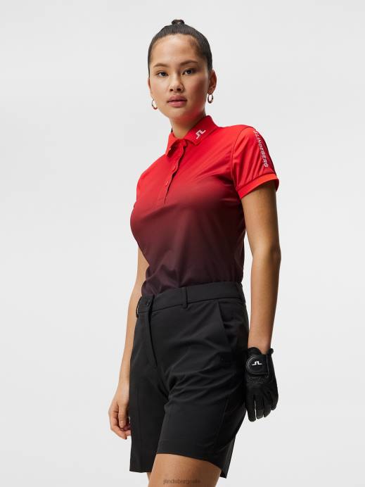Women J.Lindeberg Fiery Sunset fade Tour Tech Print Polo Clothing 8R621464