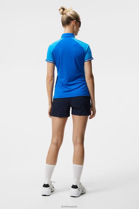Women J.Lindeberg Lapis Blue Perinne Polo Clothing 8R621473