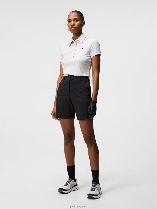 Women J.Lindeberg Light Grey Alaya Jacquard Polo Clothing 8R621541