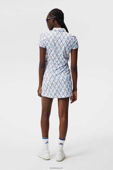 Women J.Lindeberg Little Boy Blue Diamond Cara Polo Clothing 8R621365