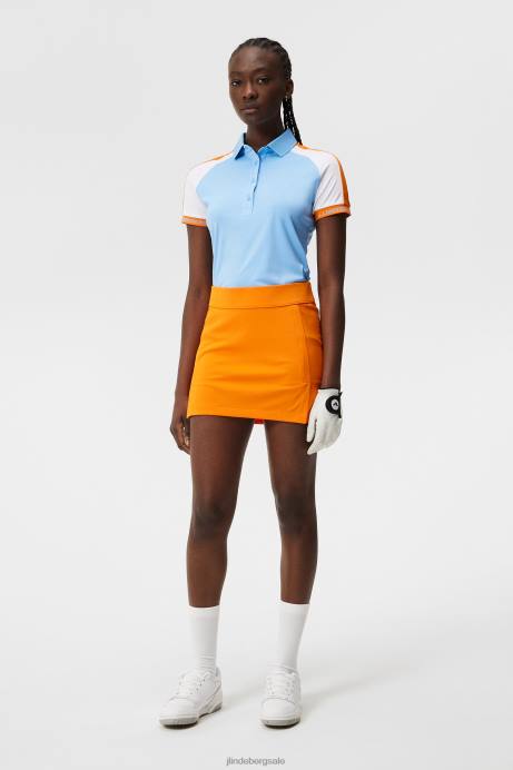 Women J.Lindeberg Little Boy Blue Perinne Polo Clothing 8R621339