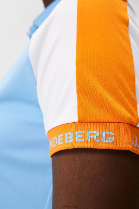 Women J.Lindeberg Little Boy Blue Perinne Polo Clothing 8R621339