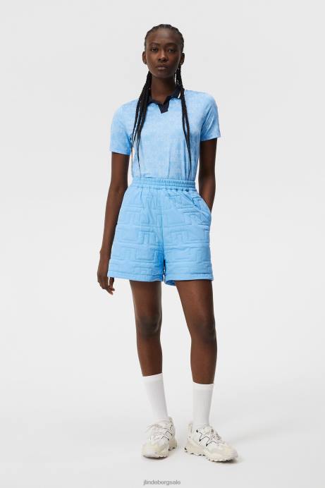 Women J.Lindeberg Little Boy Blue Sammy Polo Clothing 8R621334