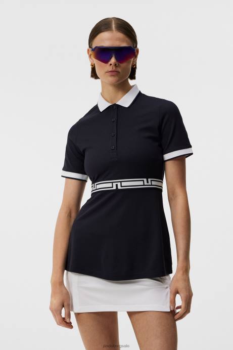 Women J.Lindeberg Navy Belina Polo Clothing 8R621450