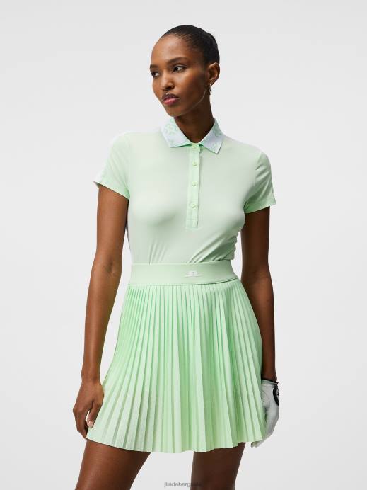 Women J.Lindeberg Patina Green Tilly Polo Clothing 8R621432