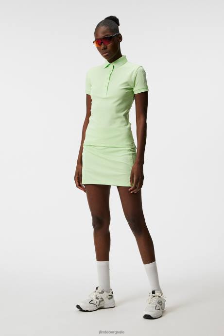 Women J.Lindeberg Patina Green Tour Tech Polo Clothing 8R621471