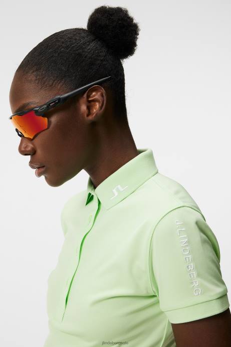 Women J.Lindeberg Patina Green Tour Tech Polo Clothing 8R621471