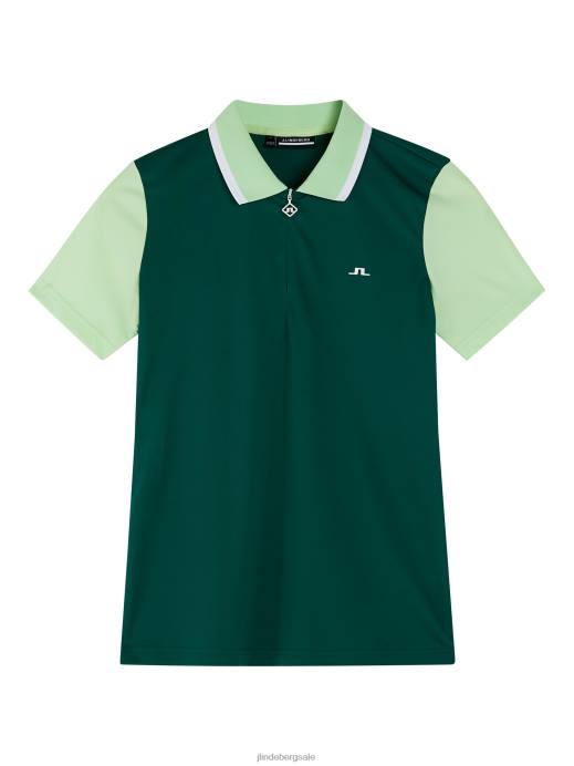 Women J.Lindeberg Rain Forest Antonia Polo Clothing 8R621539
