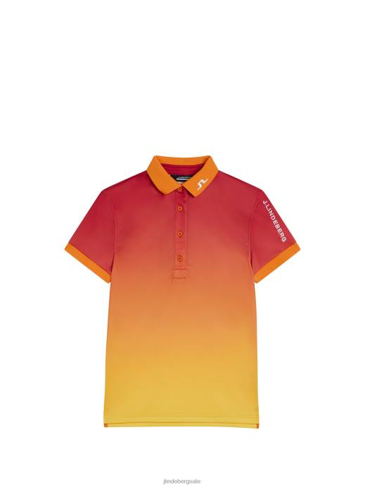 Women J.Lindeberg Sunset Fade Tour Tech Print Polo Clothing 8R621461
