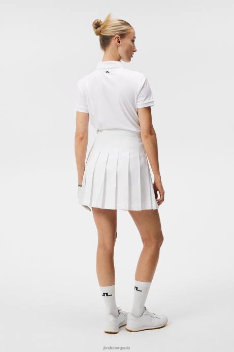 Women J.Lindeberg White Tour Tech Golf Polo Clothing 8R621552