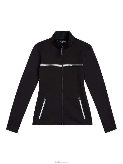 Women J.Lindeberg Black Promenade Mid Layer Clothing 8R621805