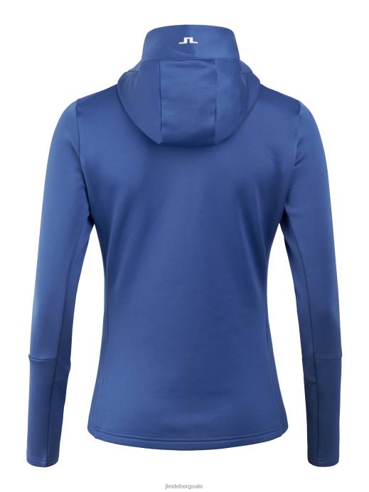 Women J.Lindeberg Blue Horizon Aerial Quarter Hood Clothing 8R621904