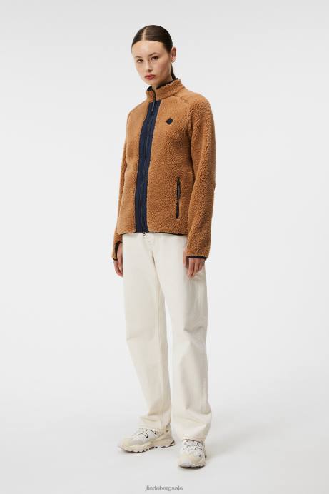 Women J.Lindeberg Chipmunk Juniper Pile Mid Layer Clothing 8R621774