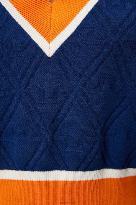 Women J.Lindeberg Estate Blue Barbados Knitted Vest Clothing 8R621771