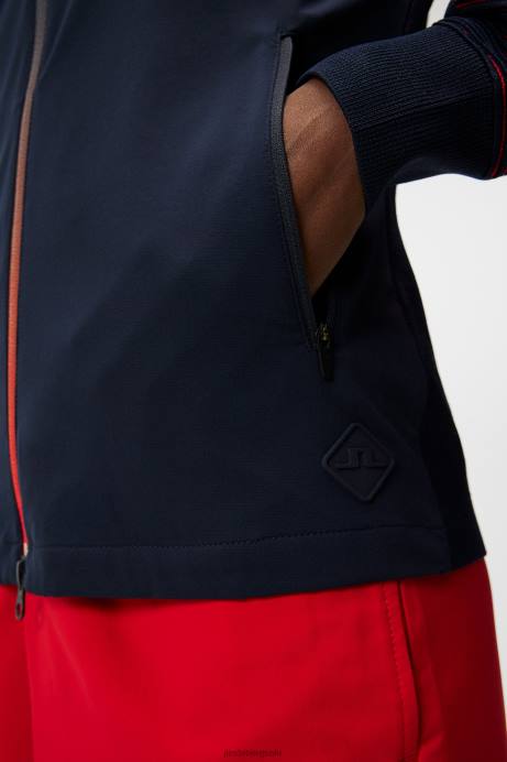 Women J.Lindeberg Fiery Red Rosa Hybrid Knit Clothing 8R621848