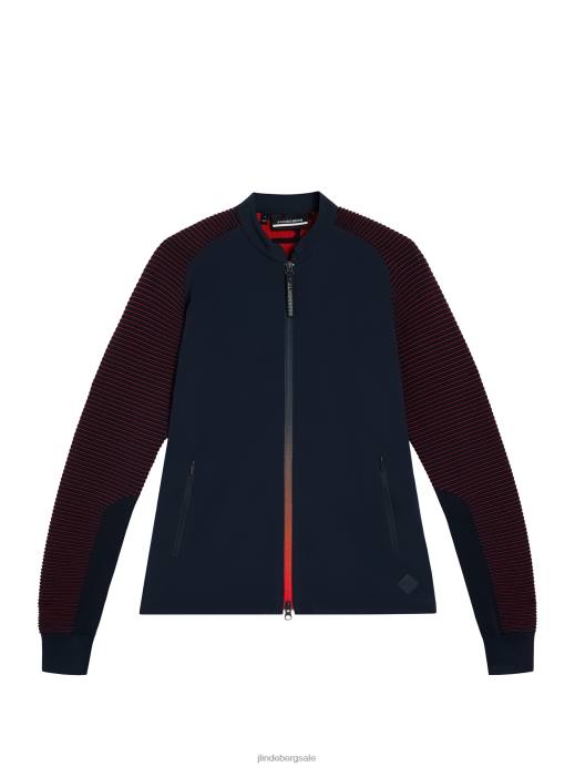 Women J.Lindeberg Fiery Red Rosa Hybrid Knit Clothing 8R621848