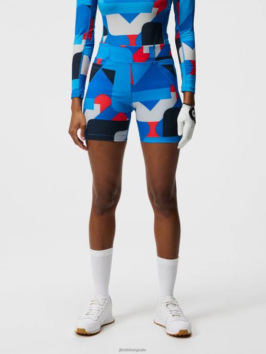 Women J.Lindeberg Grey Big Bridge Ekon Print Short Tights Clothing 8R621854