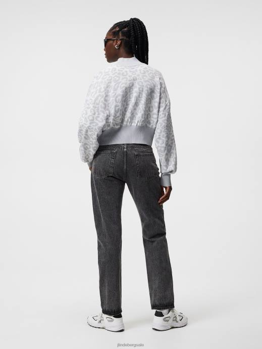 Women J.Lindeberg Grey Leo Reflect Sue Knitted Sweater Clothing 8R621835