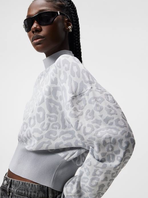 Women J.Lindeberg Grey Leo Reflect Sue Knitted Sweater Clothing 8R621835