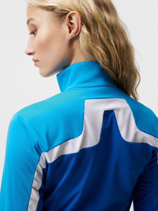 Women J.Lindeberg Lapis Blue Seasonal Janice Mid Layer Clothing 8R621866