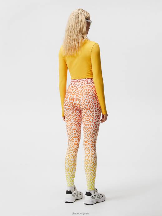 Women J.Lindeberg Leo Reflect Sunset Zena Print Tights Clothing 8R621856