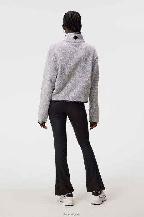 Women J.Lindeberg Light Grey Melange Cirque Jacket Clothing 8R621783