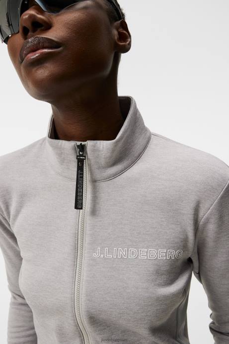 Women J.Lindeberg Light Grey Melange Kati Mid Layer Clothing 8R621862