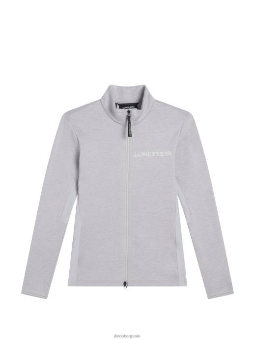 Women J.Lindeberg Light Grey Melange Kati Mid Layer Clothing 8R621862