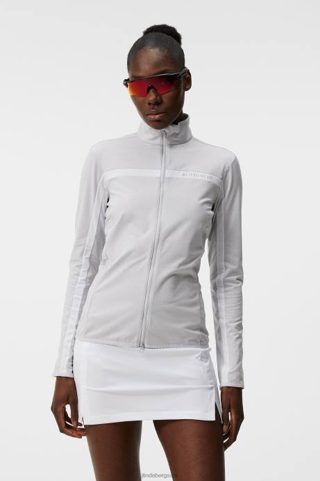 Women J.Lindeberg Light Grey Melange Seasonal Janice Mid Layer Clothing 8R621864