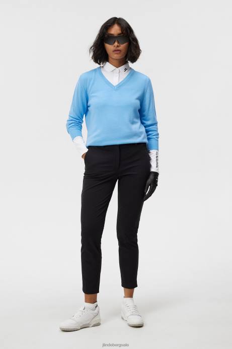 Women J.Lindeberg Little Boy Blue Amaya Knitted Sweater Clothing 8R621811