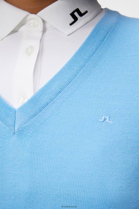 Women J.Lindeberg Little Boy Blue Amaya Knitted Sweater Clothing 8R621811