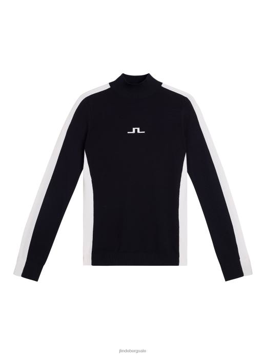 Women J.Lindeberg Navy Adia Knitted Sweater Clothing 8R621828