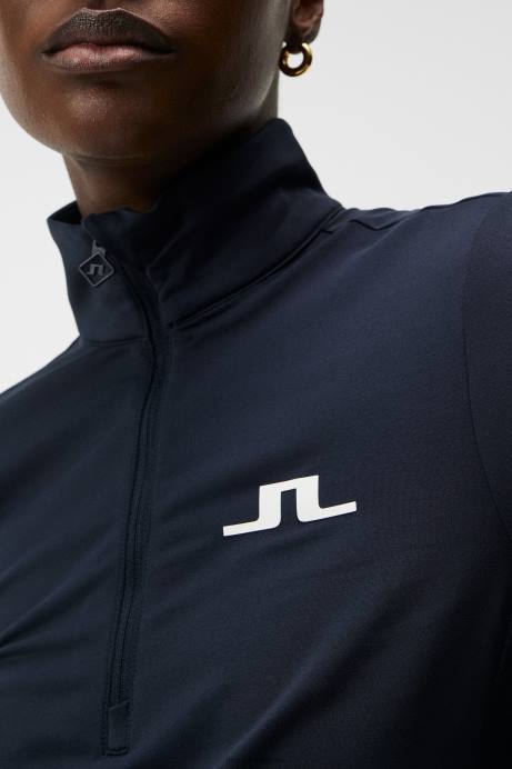 Women J.Lindeberg Navy Lauryn Half Zip Mid Layer Clothing 8R621880