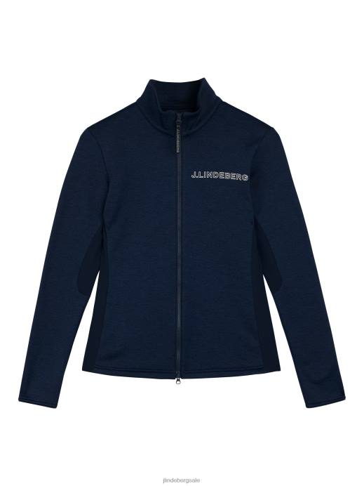 Women J.Lindeberg Navy Melange Kati Mid Layer Clothing 8R621861