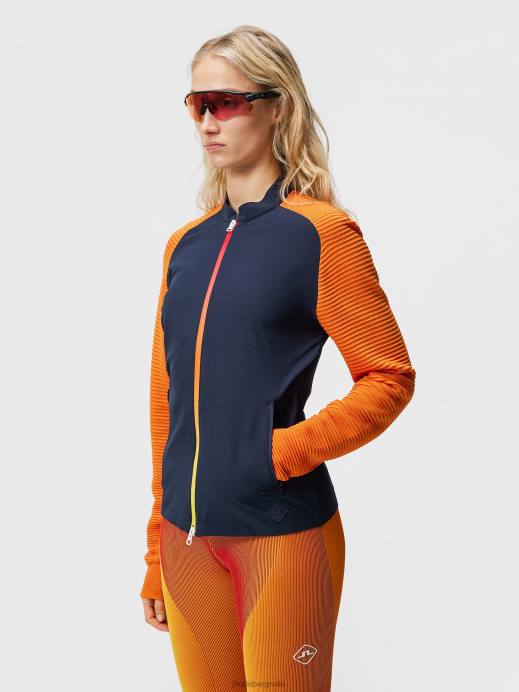 Women J.Lindeberg Navy Rosa Hybrid Knit Clothing 8R621847