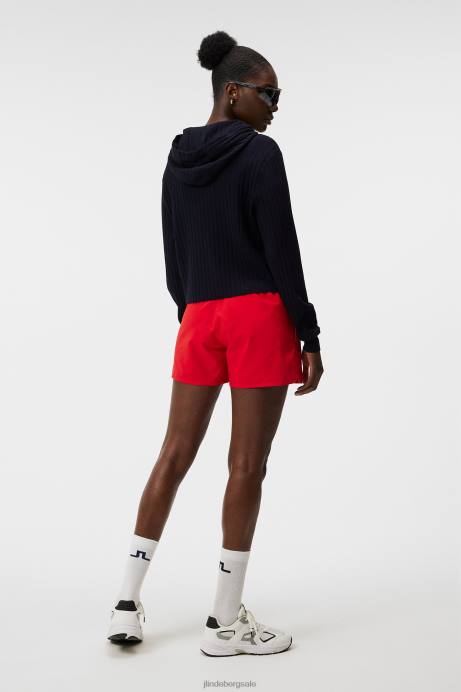 Women J.Lindeberg Navy Zania Knitted Hoodie Clothing 8R621833