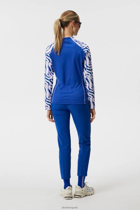 Women J.Lindeberg Purple Painted Zebra June Print Mid Layer Clothing 8R621819