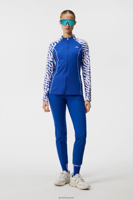 Women J.Lindeberg Purple Painted Zebra June Print Mid Layer Clothing 8R621819