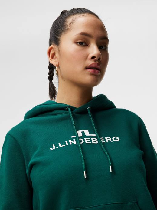 Women J.Lindeberg Rain Forest Alpha Hoodie Clothing 8R621897