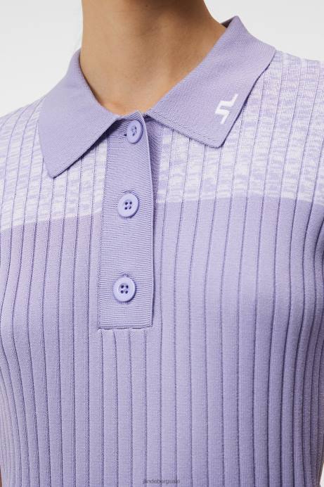 Women J.Lindeberg Sweet Lavender Acacia Knitted Shirt Clothing 8R621773
