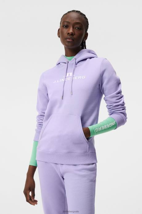 Women J.Lindeberg Sweet Lavender Alpha Hoodie Clothing 8R621792