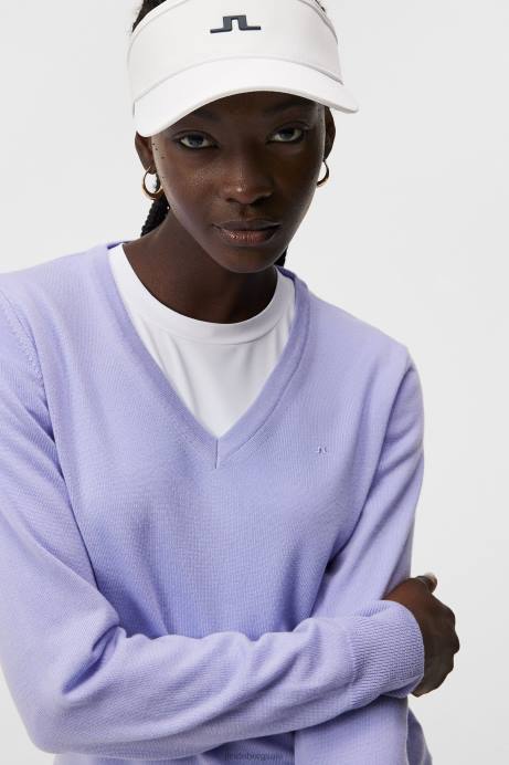 Women J.Lindeberg Sweet Lavender Amaya Knitted Sweater Clothing 8R621808