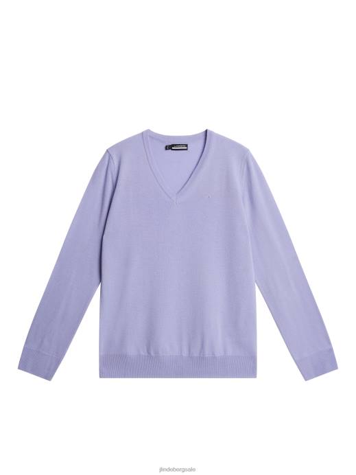 Women J.Lindeberg Sweet Lavender Amaya Knitted Sweater Clothing 8R621808