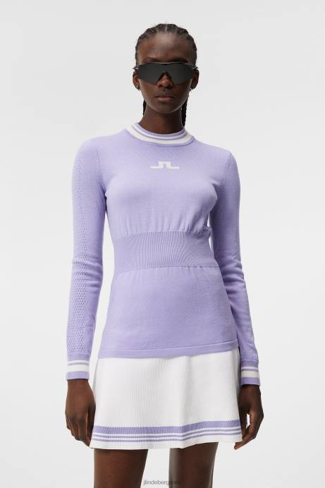 Women J.Lindeberg Sweet Lavender Bree Knitted Sweater Clothing 8R621767