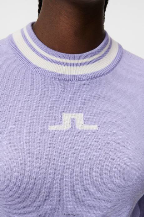 Women J.Lindeberg Sweet Lavender Bree Knitted Sweater Clothing 8R621767