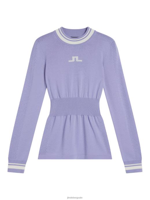 Women J.Lindeberg Sweet Lavender Bree Knitted Sweater Clothing 8R621767