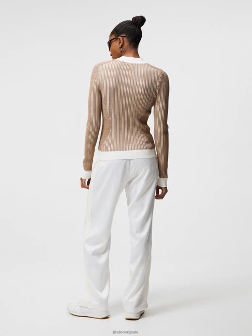 Women J.Lindeberg Tiger Brown Felicia Knitted Sweater Clothing 8R621846